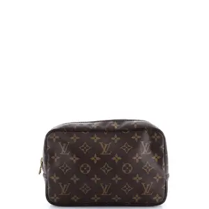 Pre-owned Louis Vuitton Canvas Coated Toiletry Bags Trousse Toiletry Pouch Monogram Canvas 23 by Rebag