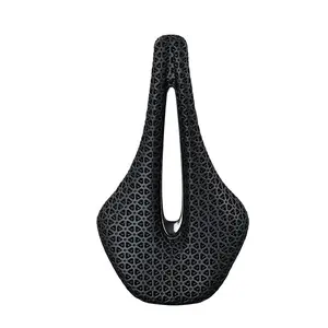 Road Bike Saddle, Carbon 3D Printed Beehive Structure Wear Resistant Ergonomic Design Bike Seat, Ultra-Light Hollow Comfortable Road Bike