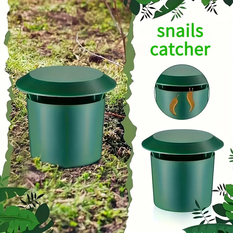 Snail Trap Set 12 Pack High Quality Durable Plastic Butterfly Slug Garden Pest Control Outdoor Yard Farm Vegetable Field Reusable No Electricity Needed Natural Look
