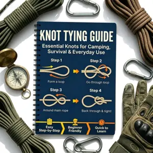 Knot Tying Guide Essential Knots for Camping, Survival & Everyday Use, Learn Practical Knot Techniques, Perfect for Outdoor Enthusiasts