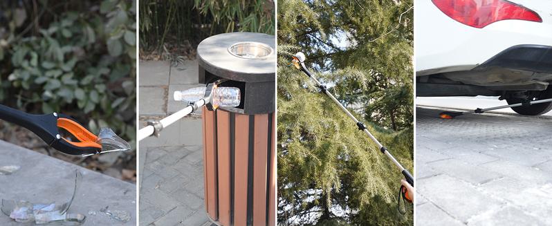 43" Extra Long Grabber Tool, Foldable Grabbers for Elderly Grab It Reaching Tool with Rotating Jaw +Magnets, 4" Wide Claw Opening Reacher Grabber Pickup Tool, Grabber Reacher Tool Heavy Duty