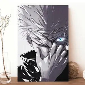 Japanese Anime Jujutsu Kaisen Poster Satoru Gojo Boys Room Decor Eco-Friendly Fade-Resistant Canvas Wall Art for Living Room & Bedroom