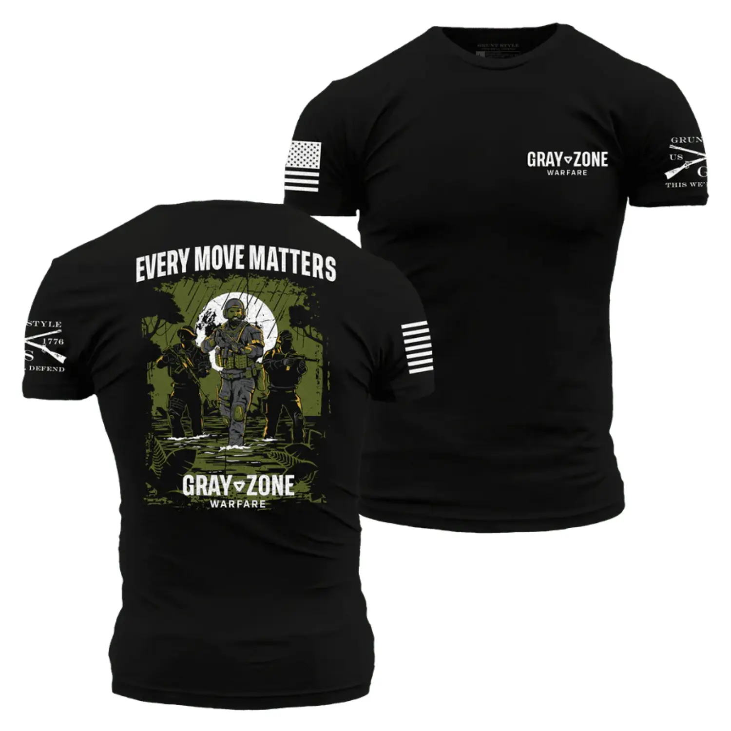 Gray Zone Warfare Every Move Matters Shirt Tactical Soldier Graphic Tee Military Gaming Style T-Shirt Menswear & Underwear Men's Tops T-Shirts