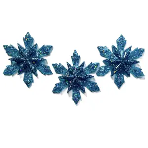 Epoxy Snowflake Ornaments - Set of 3