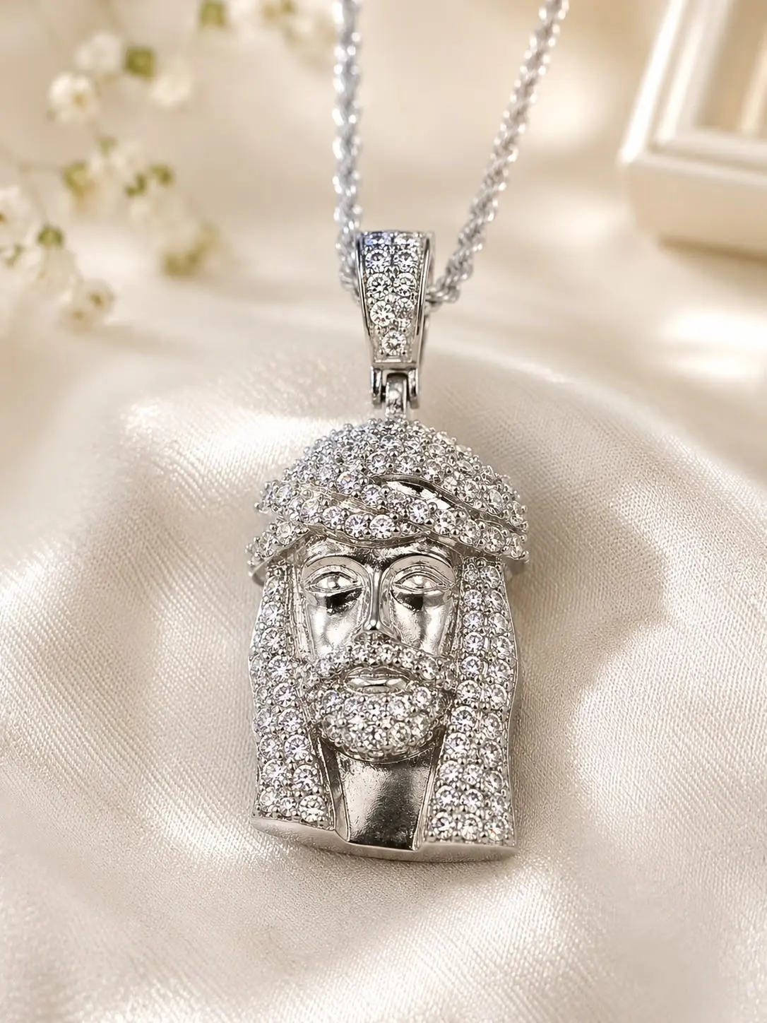 925 sterling Silver Jesus Face Pendant | Men's Pendant | Kids Jewelry