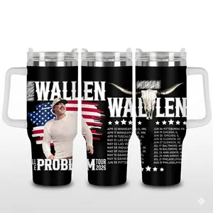 [Elysian Sip] MW - Still The Problem Tour 2026 Merch #2 40oz Stainless Steel Tumbler with Handle – Country Music Fan Insulated Mug, I'm The Problem Album Street Style Cup, Leakproof Travel Gift Reusable.