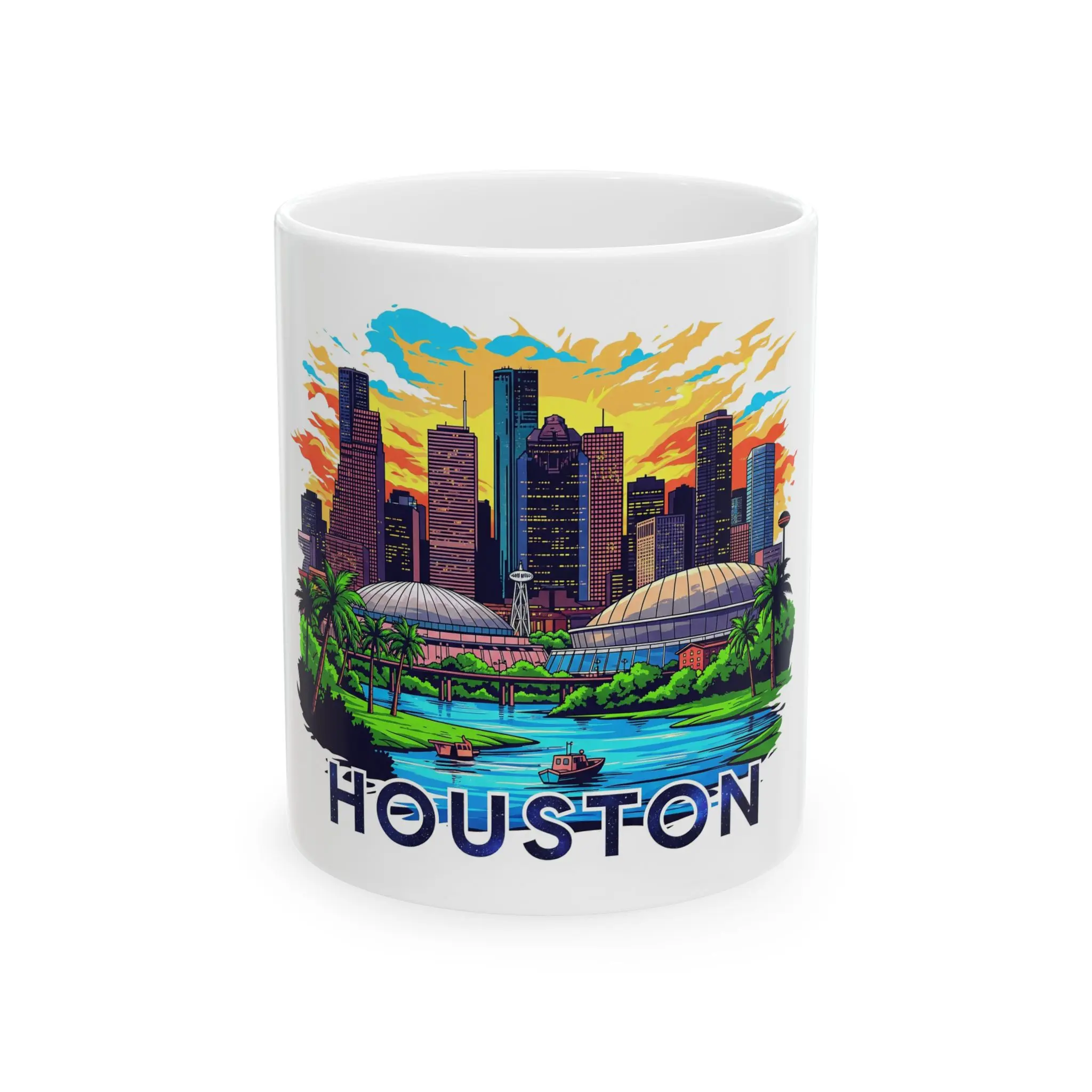 Houston Skyline Ceramic Mug, Travel Souvenir, City Gift, Coffee Lover,  Unique Home Decor, 11oz, 15oz - TikTok Shop