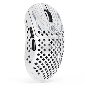 MAMBASNAKE M2 Carbon Fiber Wireless Gaming Mouse,PAW3395PRO 40K DPI Optical Sensor,41g Ultra Lightweight Ergonomic,Programmable Buttons BT/2.5Ghz/Wired Mice,Computer Accessories for PC/Mac