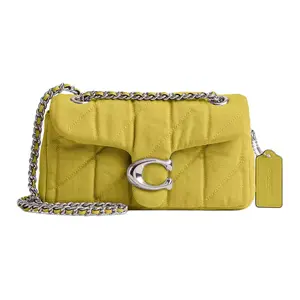 COACH Tabby 20 Quilted Denim Shoulder Bag for Women in Light Yellow