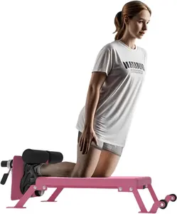 【Christmas Gift】Light/Pastel Red Nordic Hamstring Curl Machine,Height Adjustable Nordic Curl Bench, Compact Home Gym Equipment for Strength Training for Home Gym,450 LBS