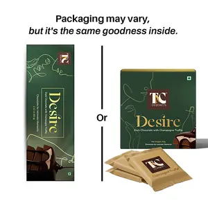 TAC Delights Wellness Chocolate – Luxury Dark Chocolate Bars – 1 Box (3 Bars) – 2.12 oz – Champagne Truffle Flavour – Supports Mood & Everyday Wellness – Natural Dessert Snack