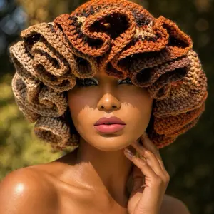 Ombré Crochet Ruffle Hats