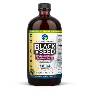 Amazing Herbs Premium Black Seed Oil (16oz), Supplement, Health, Wellness, Immunity, Digestion