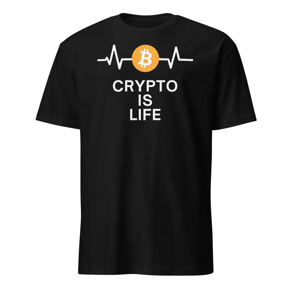 Crypto Is Life Bitcoin Heartbeat Pulse Crypto Trader Short-Sleeve Unisex T-Shirt