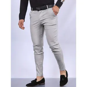 Slim Fit Diagonal Pocket Elegant Business Pants, Spring and Summer Banquet Dinner Party Men's Semi-Formal Micro Stretch Trousers, Old Money Style
