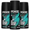 AXE Deodorant, Body Spray, 3-Pack, Apollo, Excite, Dark Temptation, Black, Musk, Ice Chill – 48H High-Definition Scent & Odor Protection, Sage & Cedarwood, Aluminum-Free, 150ML, Pick your scent for pack of 3, Fragrances, Body Care, Gifts For Him, Mens Gif