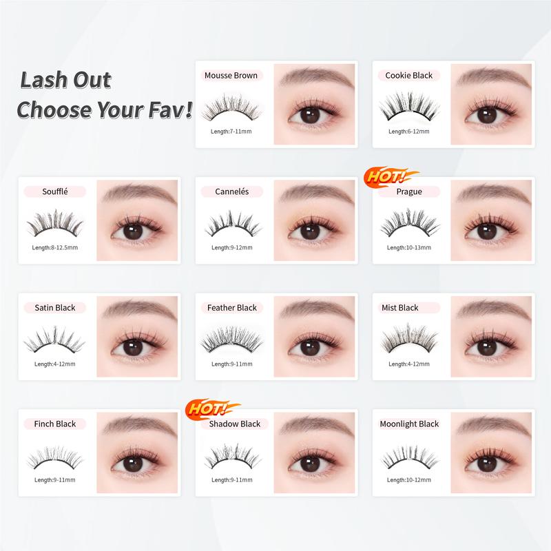 MAYSEEN Soft Magnetic Eyelashes, 11 Options, Eyelash Extensions with Applicator Kit, Reusable Magnetic Lashes, Glue-free, Waterproof, Lightweight, Fluffy Soft Magnetic Strip with Free Gifts: Eyelash Curler & Lash Setting Liquid, Gifts Pack, Cosmetic