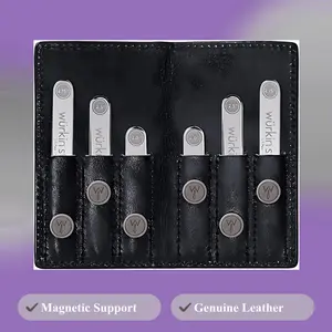 Wurkin Stiffs Magnetic Power Stays - Confidence Collared Travel Set with Magnetic Collar Stays & Genuine Leather Wallet for Secure Travel Accessories