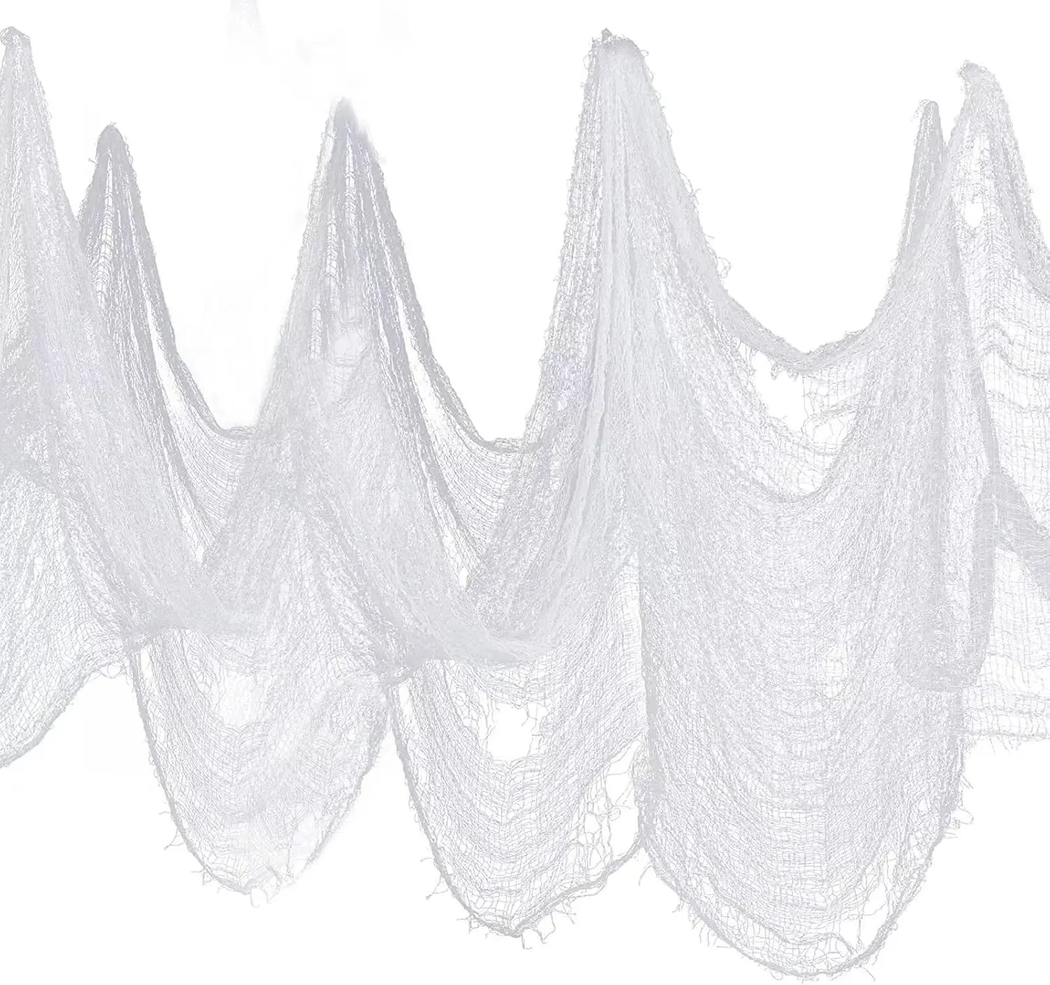 400x80 Inch  Halloween White Creepy Cloth 33x6.5ft Spooky Fabric Cloth for Haunted House Creepy and Spooky Halloween Decorations for Party Outdoor Or Indoor