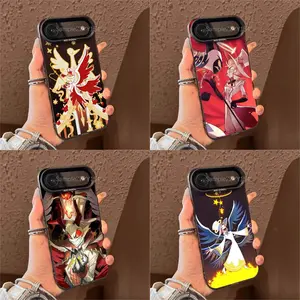 Unique Artistic Design Phone Case Anime H-HazbinS Lucifer Fashion Phone Case for IPhone 17 16 15 14 13 12 11 Pro Max Plus Air  Black IMD Matte Protective Drop-proof Retro Stylish Christmas Gift