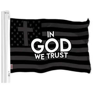 G128 In God We Trust Patriotic Flag | 3x5 Ft | LiteWeave Pro Series Printed 300D Polyester | Indoor/Outdoor, Vibrant Colors, Brass Grommets, Thicker and More Durable Than 100D 75D Polyester