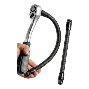 Half-shaft telescoping extension, torque socket, ratchet wrench, wrench extension bar, flexible impact socket extension for hard-to-reach areas, 360° reach extension bar, repairs in tight spaces