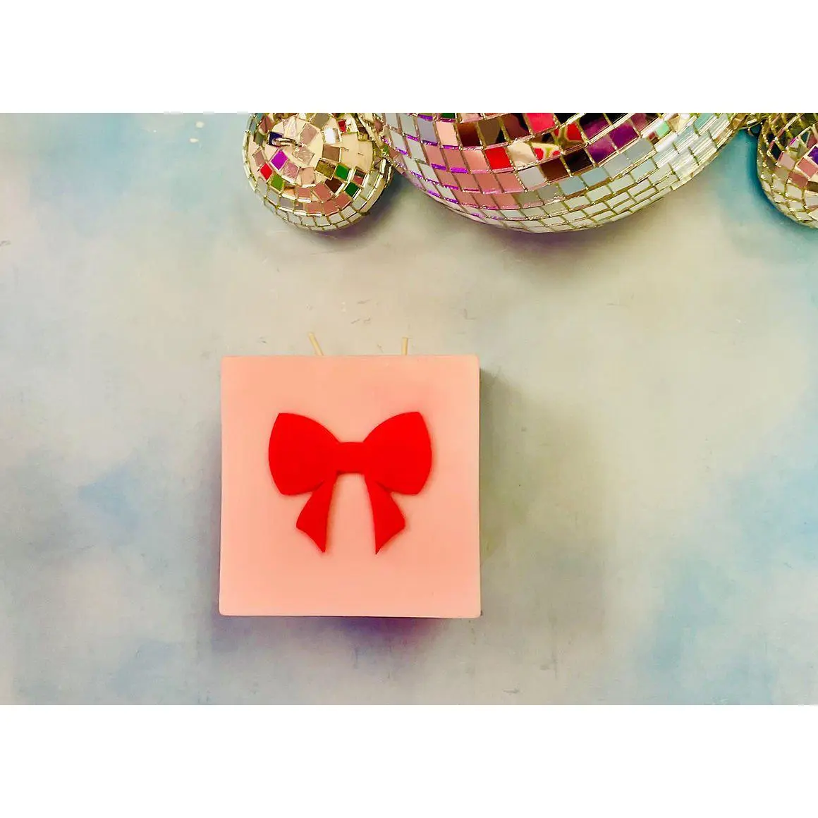 Coquette Bow Square Block Candle | 26.0