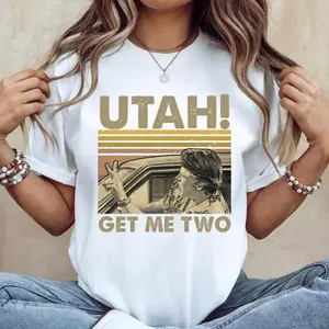 Utah Get Me Two Vintage T-shirt, Funny Retro Quote Shirt, Classic College Fan Apparel, Casual Unisex Top
