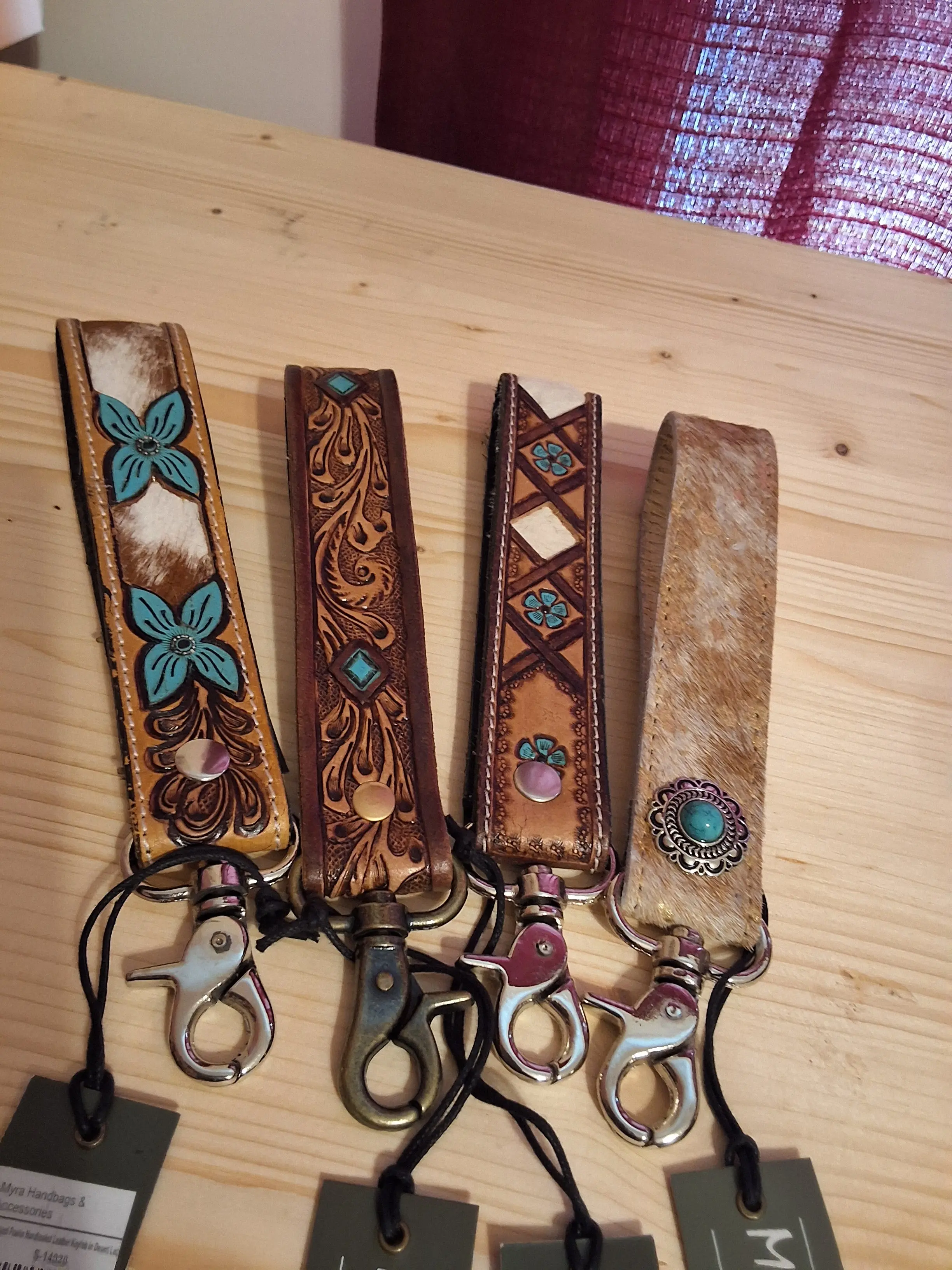 Handtooled Key Fob Keychain (Myra)