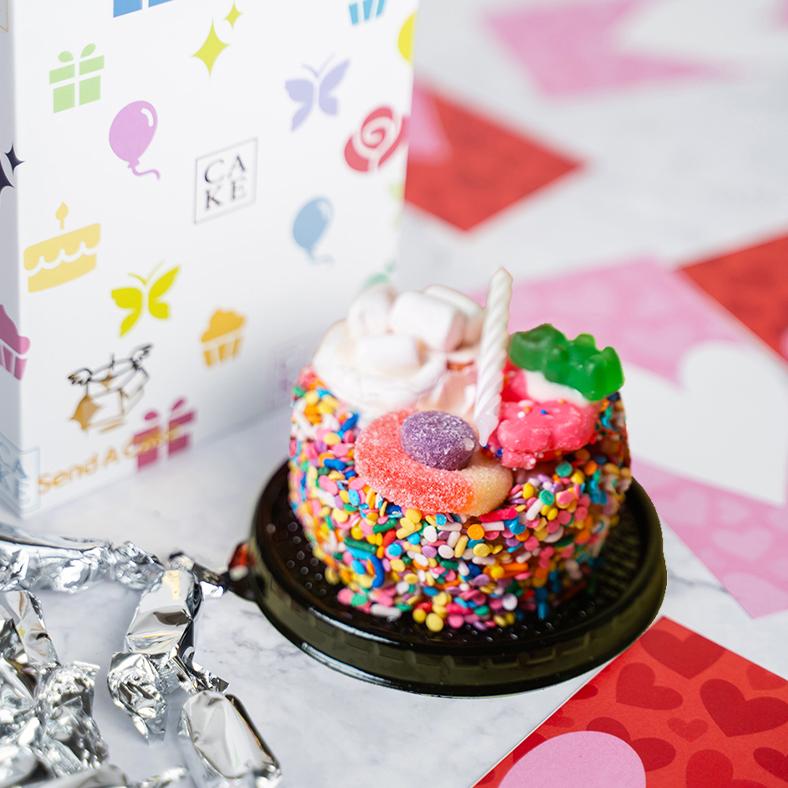 Roses and Charms Love Shower Bundle by Send A Cake - A heartfelt Valentine's Day gift, anniversary gift, or a just because gift set - Includes a delicious cake and a flutter of heart confetti from a beautiful keepsake gift box!