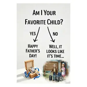 Am I Your Favorite Child?, Funny Mother's Day Card, Father's Day Card, Funny Mother's Day Card with Blank Inside, "Favorite Child" Gag Greeting Card for Dad, DIY Personalized Cardstock Folded Card with Envelope, Hilarious Gift from Son or Daughter