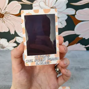 One Sweet Peach First Birthday Polaroid Stickers/ Polaroid Film Stickers/ Polaroid Film Border/ Peach Birthday Party Favor/ Mini Polaroid