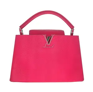 Pre-owned Louis Vuitton Taurillion Shoulder Bags Taurillon Capucines MM Pink