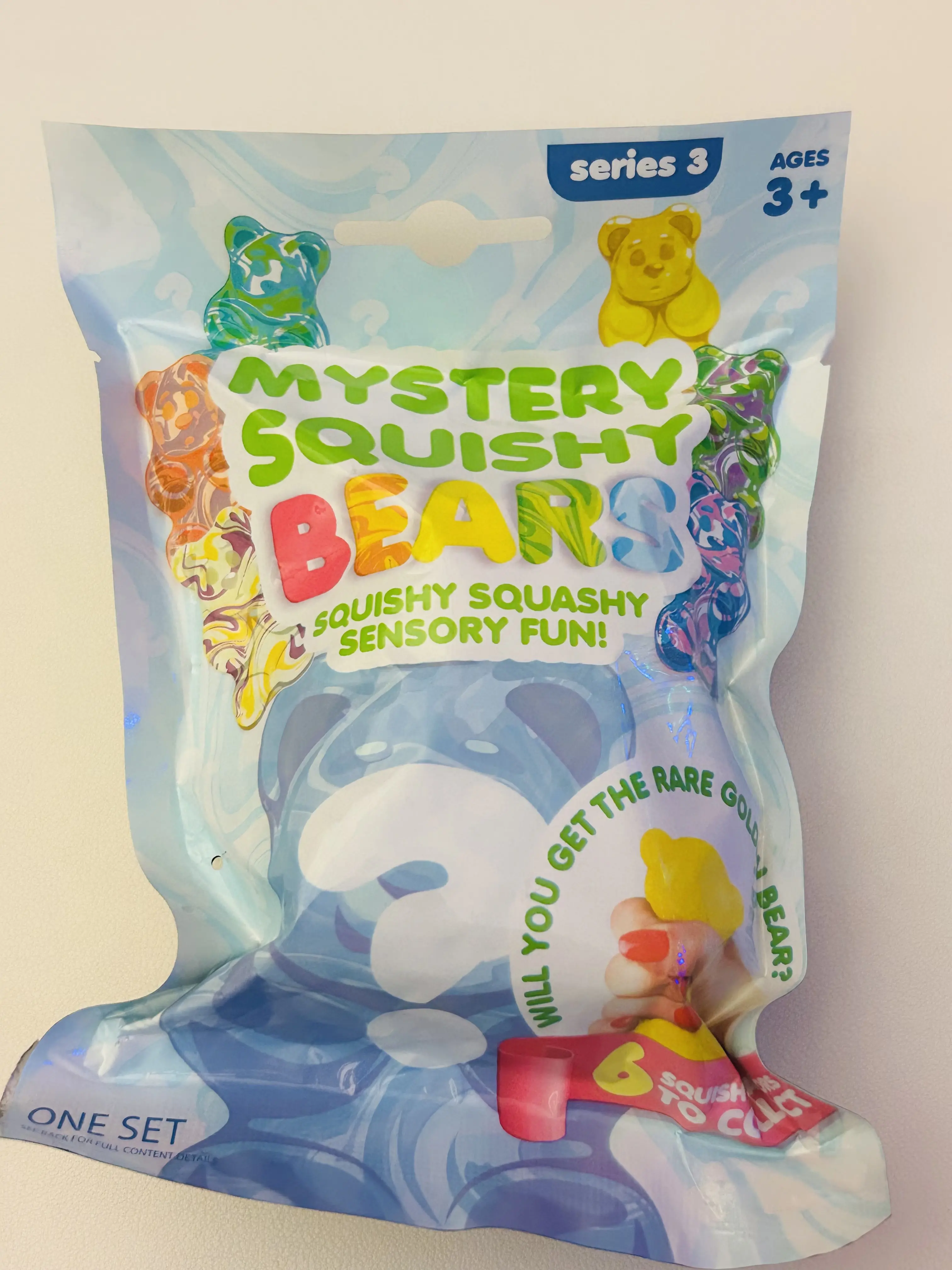 Mystery Squishy Bears Series 3 Sensory Fun for Ages 3+ One Set of Squishy Bears
