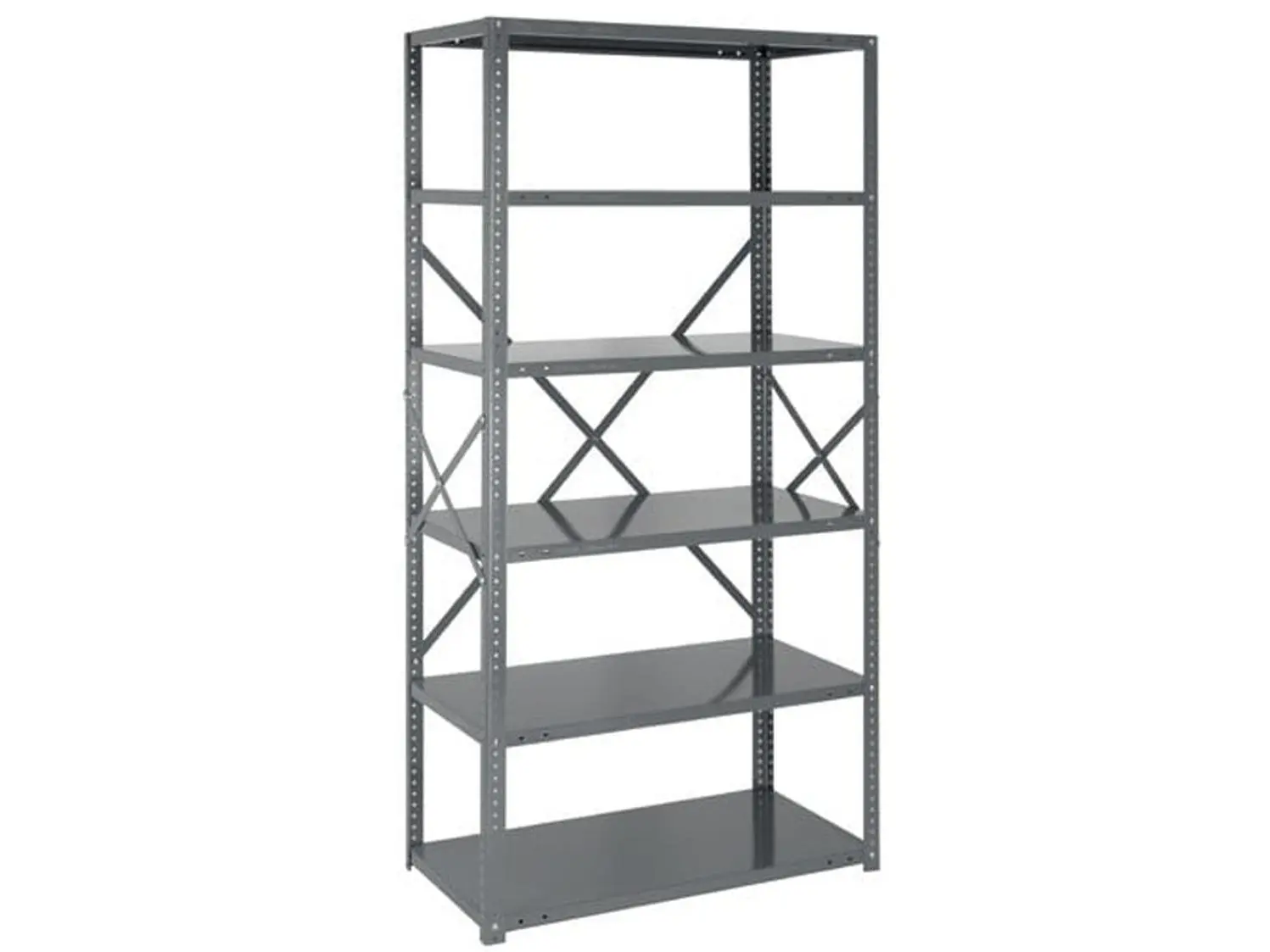 Quantum Storage 39-1836-4 Smooth 4-Shelf Steel Organiser Rack - 39 in., Multifunctional Home Supplies Holder with Sway Braces for Garage Organization & Organization Ideas
