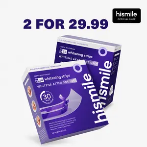 [NEW] [Hismile] Hismile V34 Whitening Strips Value Set, Teeth Whitening Strips, Purple Tooth Whitening, Combining Whitening and Colour Correction