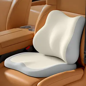 2pcs Car Booster Seat Cushion + Lumbar Support Set • Soft Memory Foam for Gentle Support • Ergonomic Design • Universal Fit for Cars, SUVs & Trucks • Boosts Driving View & Comfort • Removable Cover • Portable • All-Season Use • Hand Washable