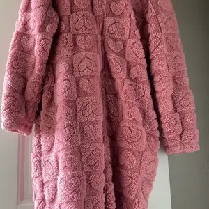 Women's Fuzzy Onesie Pajamas Set, Long Sleeve Hooded Zipper Design, Cute Heart Pattern, Thick Fabric, Fall & Winter Home Wear