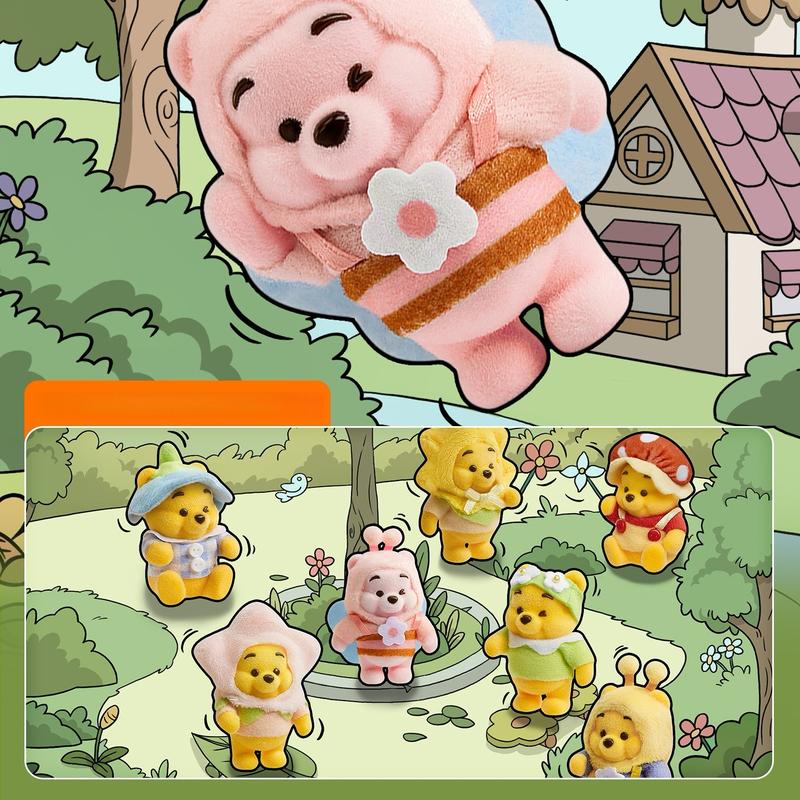 【Holiday Gift】Disney Winnie the Pooh Garden Figure Blind Box – adorable mystery collectible, perfect for gifting or desk display, Holiday & Black Friday