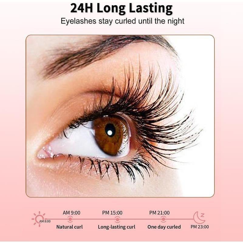Heated Eyelash Curlers Electric Eyelash Curler with LED Display, 2 Temperature Modes Anti-Burn USB Rechargeable Natural Curling 24H Long Lasting for Women Makeup Tools Gifts