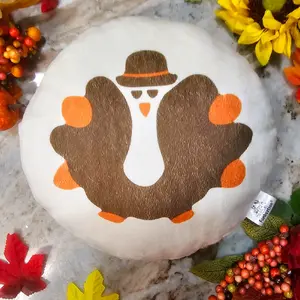 Kawaii Thanksgiving Sugar Cookie Pillow  | 10 inch Turkey | Break & Bake Cookie Decor