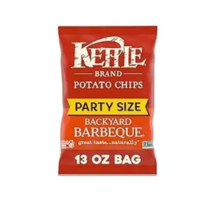 Kettle Brand Potato Chips, Backyard Barbeque Kettle Chips, Party Size, 13 Oz