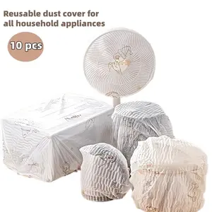10pcs Thick Dust Covers, Dustproof Cover, Easy Clean, Elastic Edge Design, Kitchen Appliances, Fan, Microwave, Hot Water Bottle Protector, Home Decor