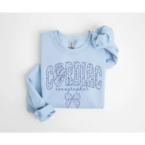 Cardiac Sonographer T-Shirt or Sweatshirt • Cardiovascular Sonographer tee,  Cardiology Sonographer shirt , Cardiac Sonography Cotton Fabric