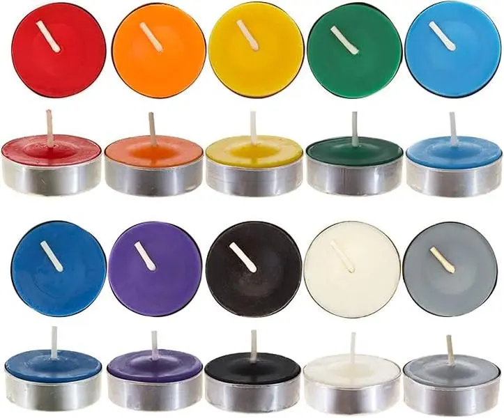 Assorted Color Unscented Tea Light Candles Pack – Home Decor, Spiritual Use Candles for Home Supplies