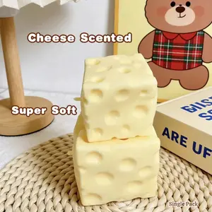 Latest Soft Cheese Squeeze Toy Vaseline Filled No Bounce Anxiety Relief Toy