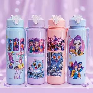 Cartoon Anime Tumbler – Reusable Hard Plastic Water Bottle with Lid & Straw Eco, Drinkware, Portable, Cup, Mug, Bottled, Washable, Stylish