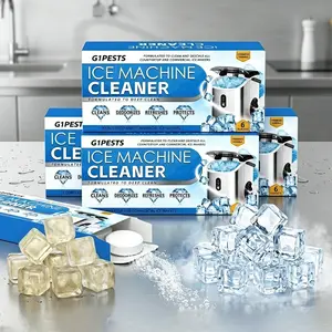 Ice Machine Cleaner Maker Tablets 6-Pack Universal Descaling Solution, Nickel-Safe Scale RemoverCompatible with Countertop & Nugget lce Makers, Complete lce Maker Cleaning Kit for Home Use