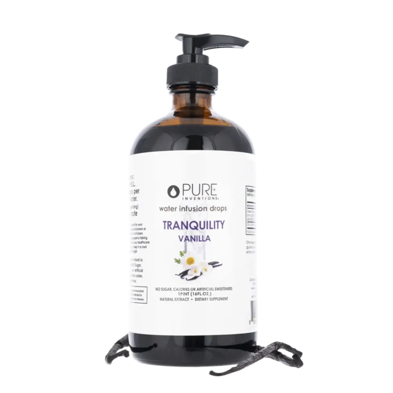 Pure Inventions Tranquility Vanilla & Chamomile Premium Water Infusion Drops - Adult Beverage, Recovery & Hydration Drink, No Sugar, 0 Calories, No Artificial Sweeteners, Stevia Extract-Free, 60 Servings