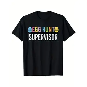 Egg Hunt Supervisor Matching Egg Hunting Mom Dad Easter Day T-Shirt
